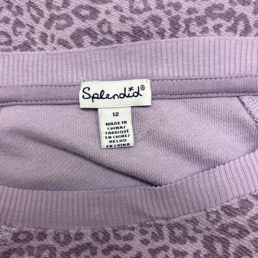 Kids cropped cheetah sweater size 12